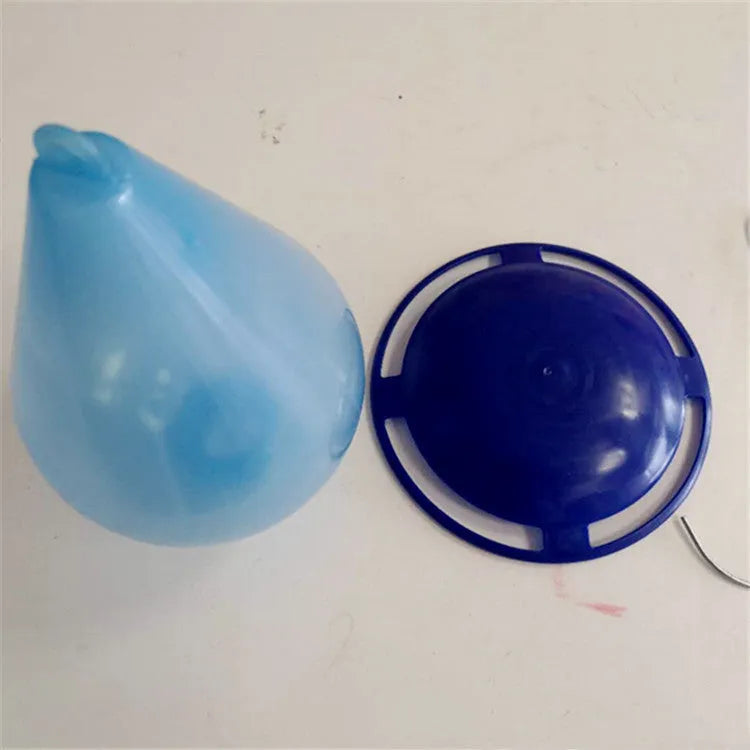 Hanging Hook Bird Feeder Water Drop Shape Plastic Bowl Cup and Bucket for Garden Birds in Blue Sustainable Development Design