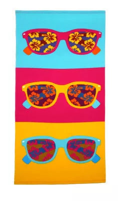 Microfiber swimming towel with flower color design, quick-dry and lightweight