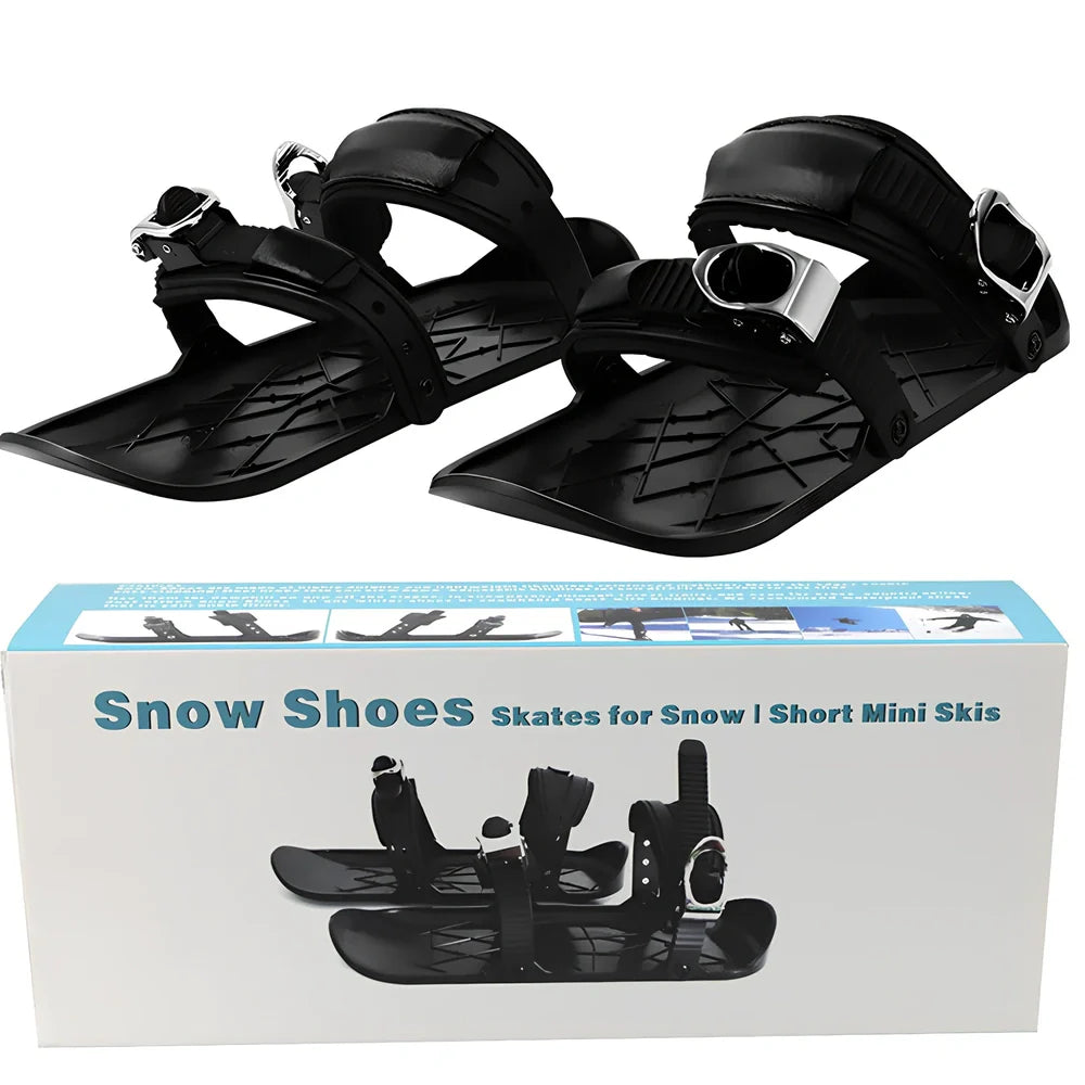 Black ultra-thin ski shoes with lace-up closure and 10cm upper height for snow sports