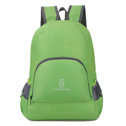 Outdoor folding double backpack in waterproof nylon with 22L capacity measuring 32x40x15cm