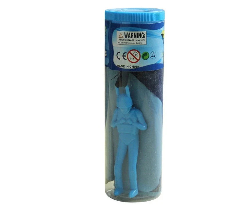 Colorful paratrooper toy parachute with soldier figure, designed for outdoor fun and educational play