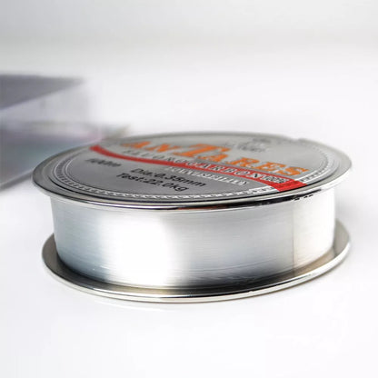 Fluorocarbon coated invisible fishing line on a spool, ideal for stealth angling