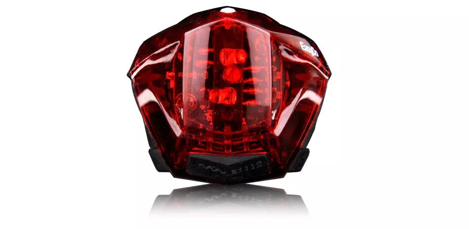 Bicycle tail light with 3 LED beads for night safety, waterproof, compact design