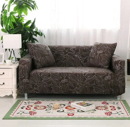 Stretchable polyester-spandex sofa cover with non-slip design in various colors