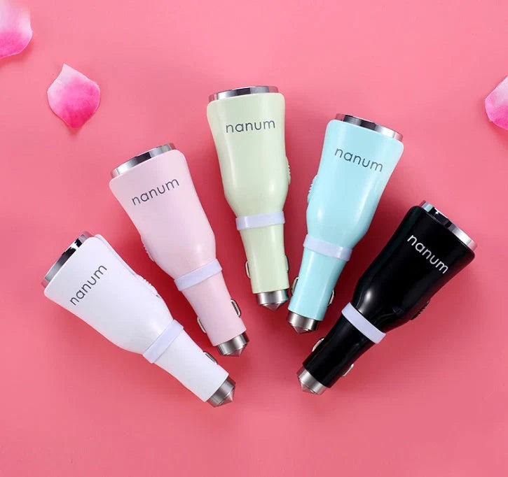 Car Aroma Diffuser with Dual Power USB Car Charger in five colors