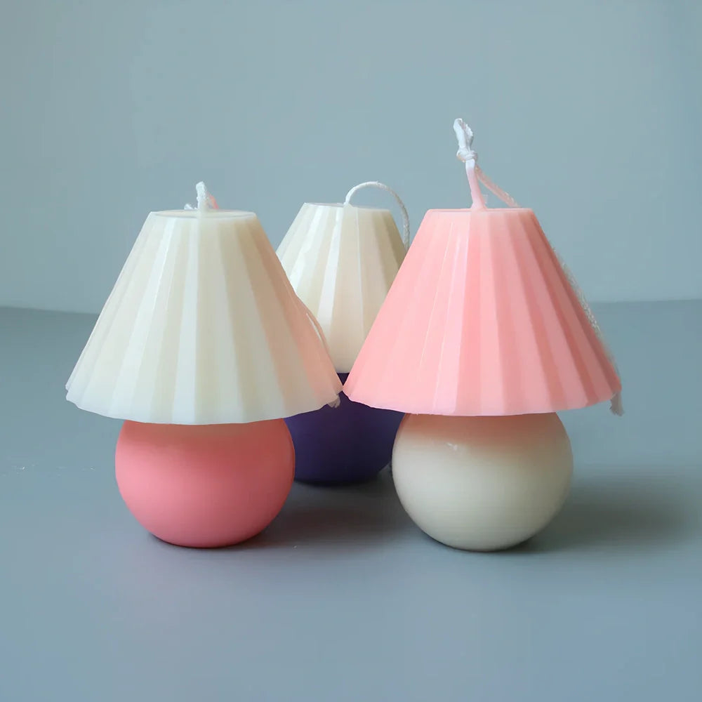 Transparent acrylic lamp mould for homemade scented candles measuring 15cm height