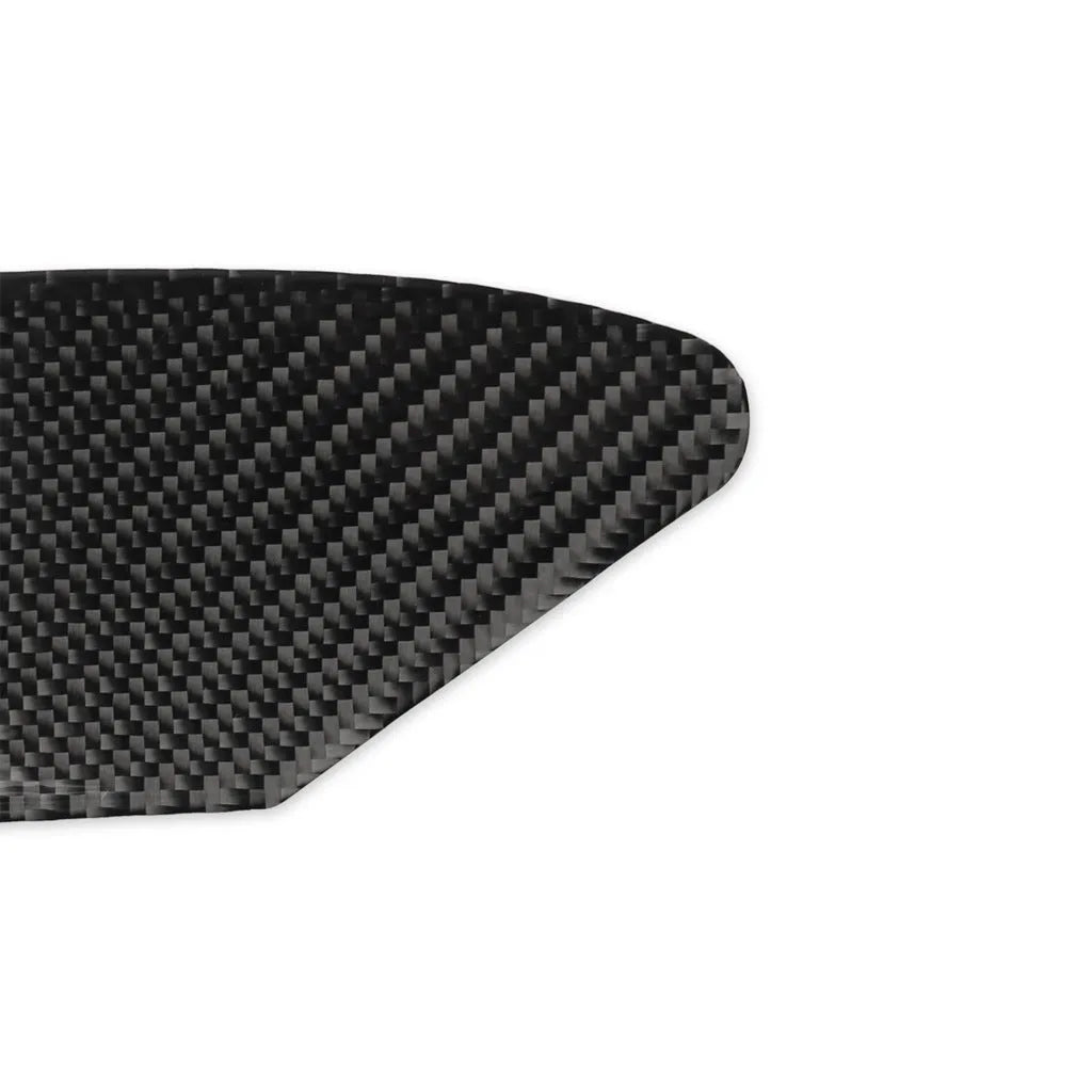 Carbon fibre USB charging port panel sticker for vehicle dashboards with adhesive backing
