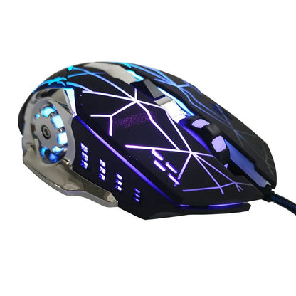 Precision Gaming Mouse with 7-Color LED Backlighting and 5500 DPI Optical Sensor for Immersive PC and Laptop Gaming