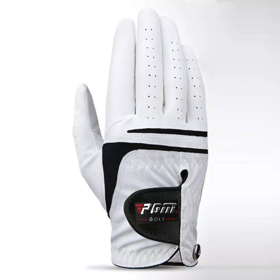 Summer thin section golf gloves made from real sheepskin leather with anti-skid particles