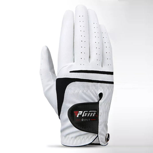 Summer thin section golf gloves made from real sheepskin leather with anti-skid particles