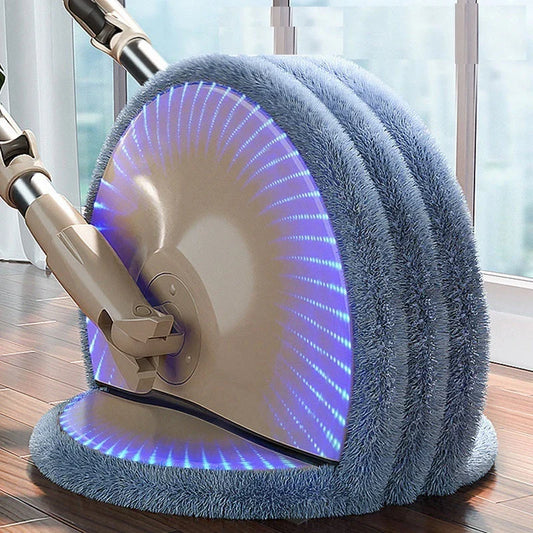 Rotary Mop with Microfiber Cloth and Stainless Steel Handle for Efficient Wet and Dry Cleaning