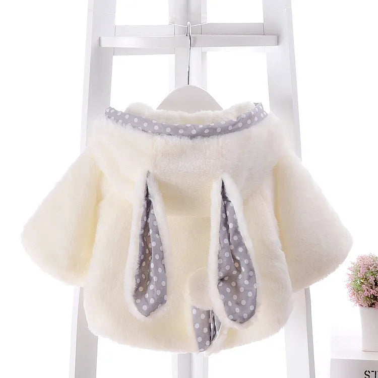 Infant cape in cotton blend, sizes 70cm to 100cm, available in beige, pink, purple, red and white
