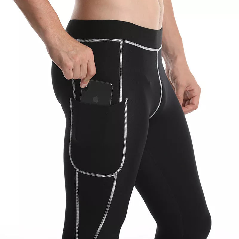 Black shaping fitness pants with SCR fabric for enhanced flexibility and comfort during workouts