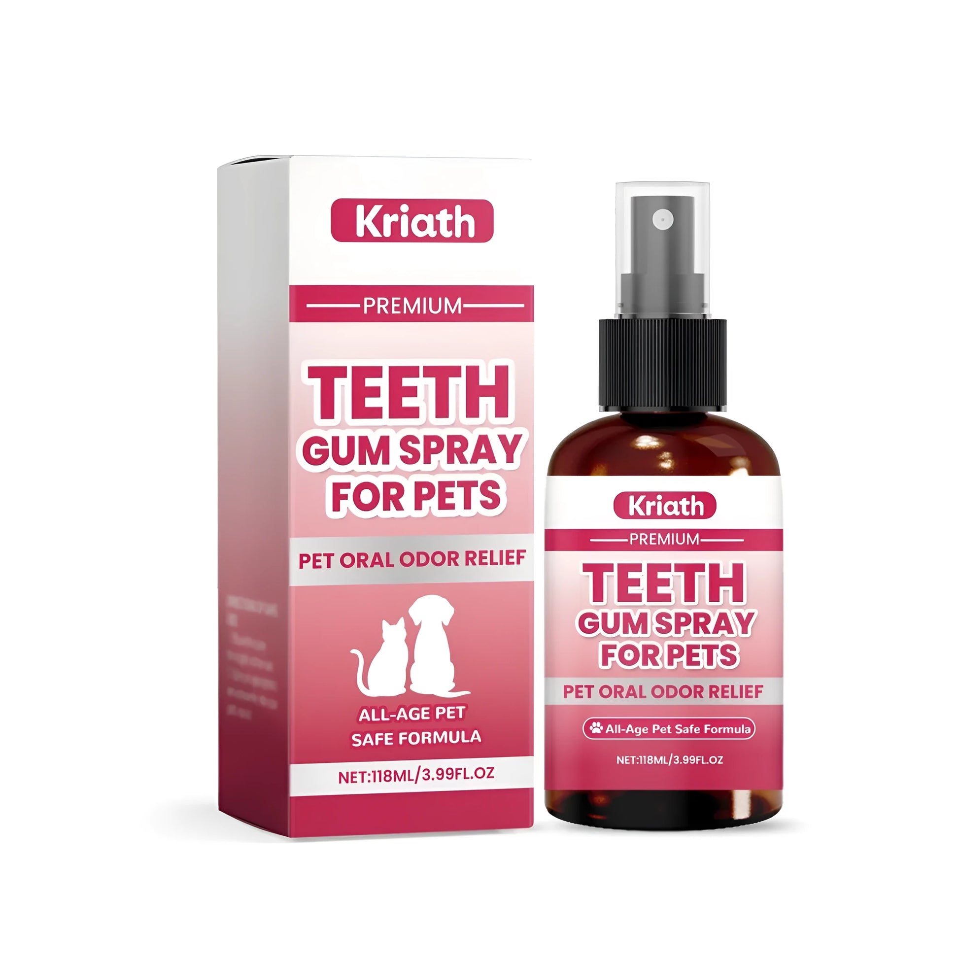 118ml pet oral spray bottle for cat and dog teeth and gum care