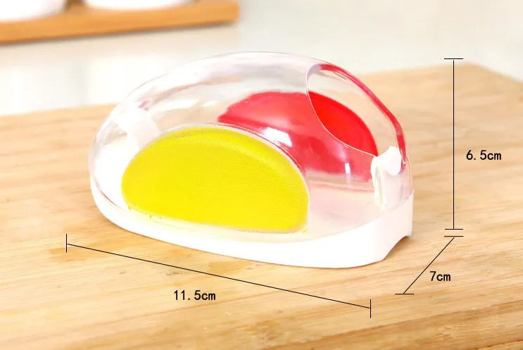 Kitchen corn separator tool with stainless steel blade and plastic case for removing kernels from corncobs