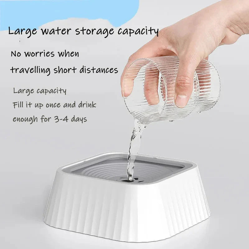 Floating Pet Water Bowl with no splash design for dogs and cats
