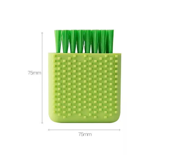Square potted silicone kitchen brush for gentle cleaning of clothes and dishes