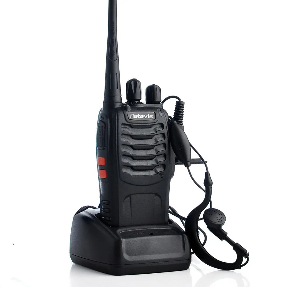 H777 black civil walkie talkie with antenna, 60x33x115mm UHF 400-470MHz two way radio