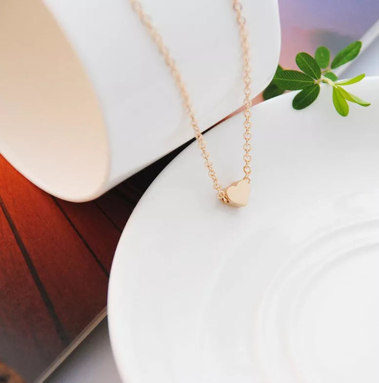 Heart & Soul Choker Necklace in gold and silver with adjustable length