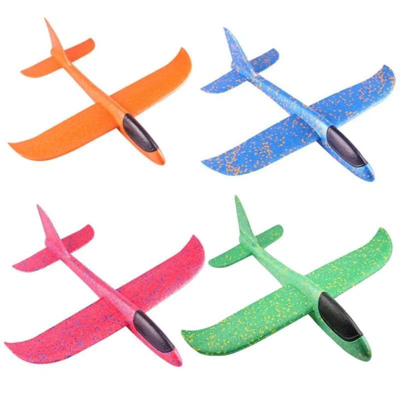 Luminous Hand Launch Flying Foam Airplane with built-in lights for night flying