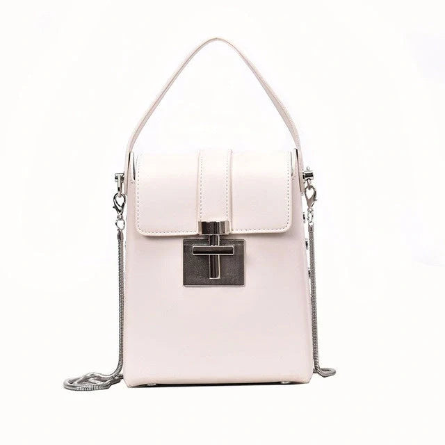 Women's horizontal square wild shoulder chain bag with zipper pocket in various colors