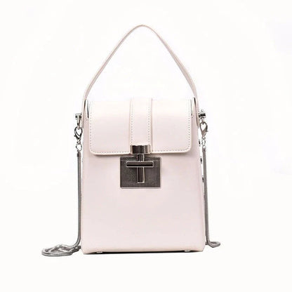 Women's horizontal square wild shoulder chain bag with zipper pocket in various colors