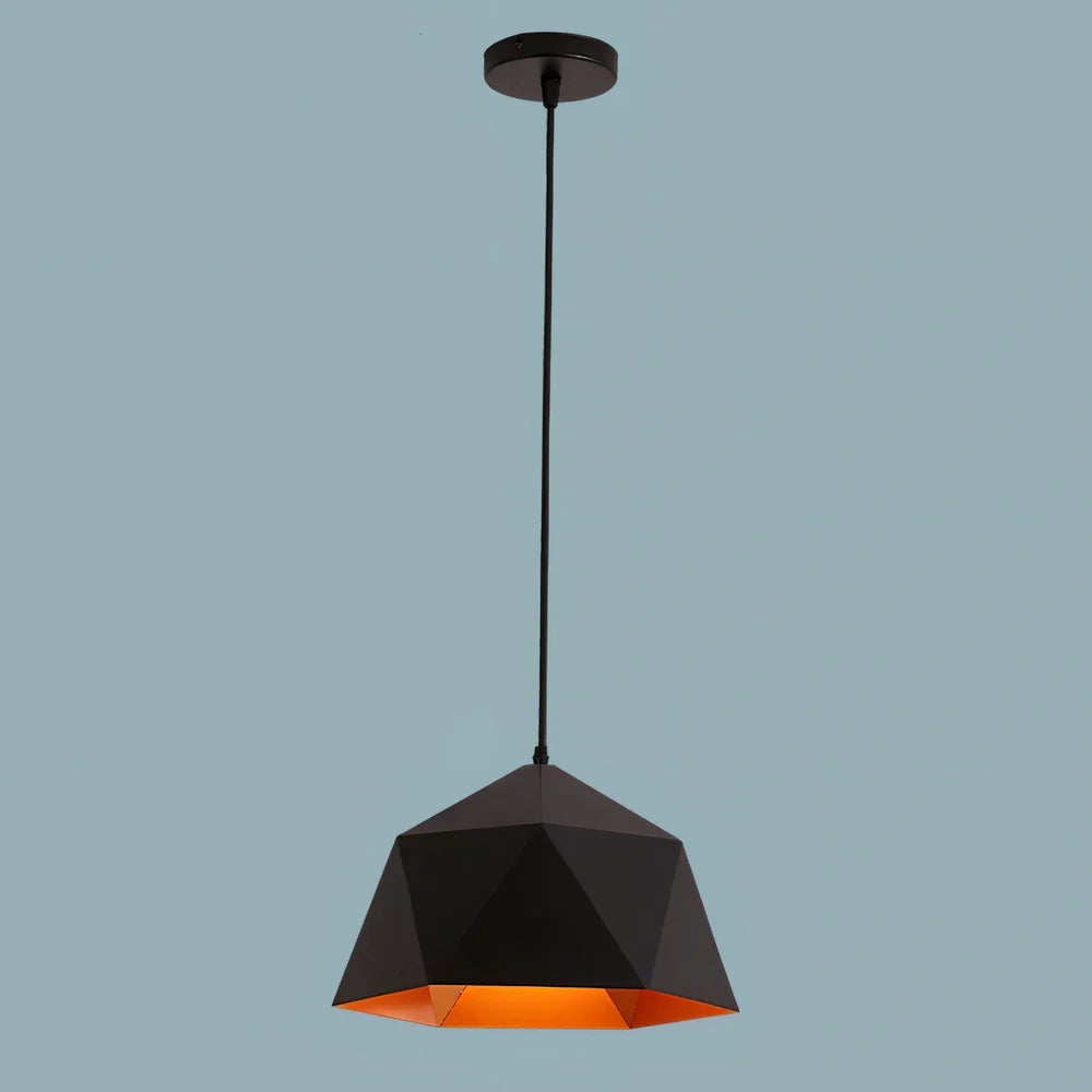 Nordic restaurant chandelier with iron construction and LED lighting in choice of seven colours