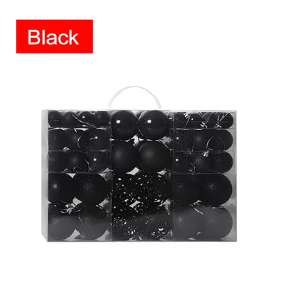 100 Christmas matte decorative balls in 12 colours including champagne, lake blue and rose red