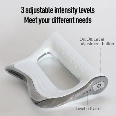 Natural resin rectangular muscle scraping massager held in hand