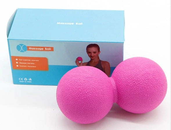 High-Density Peanut Massage Ball for fitness, yoga, and pain relief in various colors