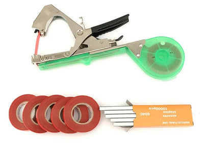Garden Branch Binding Tool with plastic tape for efficient plant tying