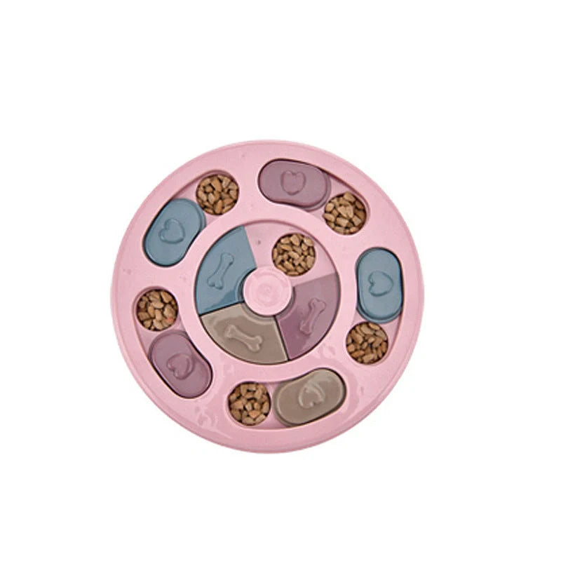 Interactive dog puzzle toy in various colors and styles for small to medium breeds