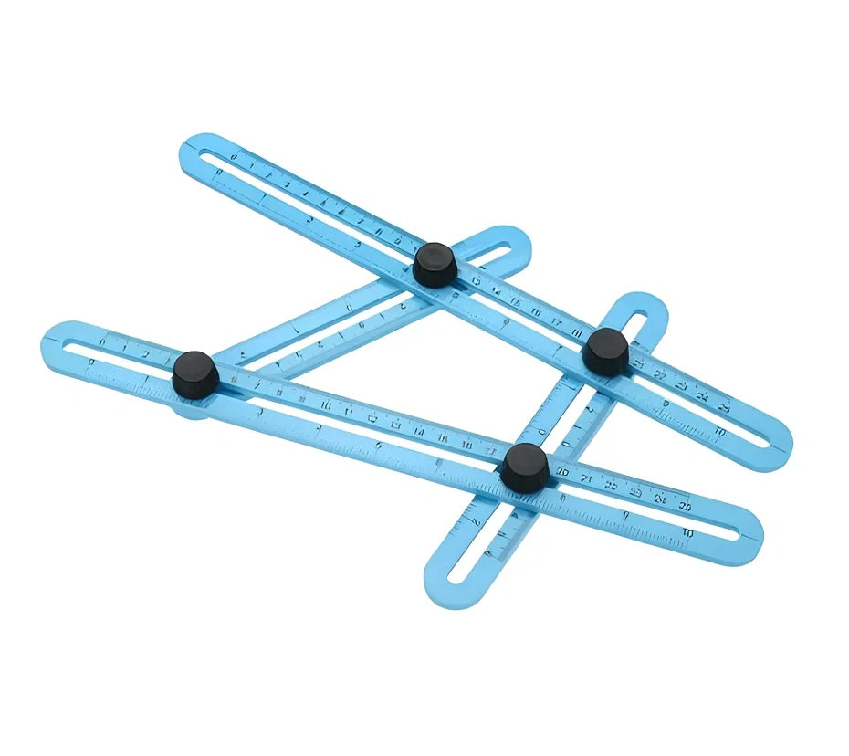Four folding measuring ruler showing extended 25cm measurement and folded 12cm storage positions