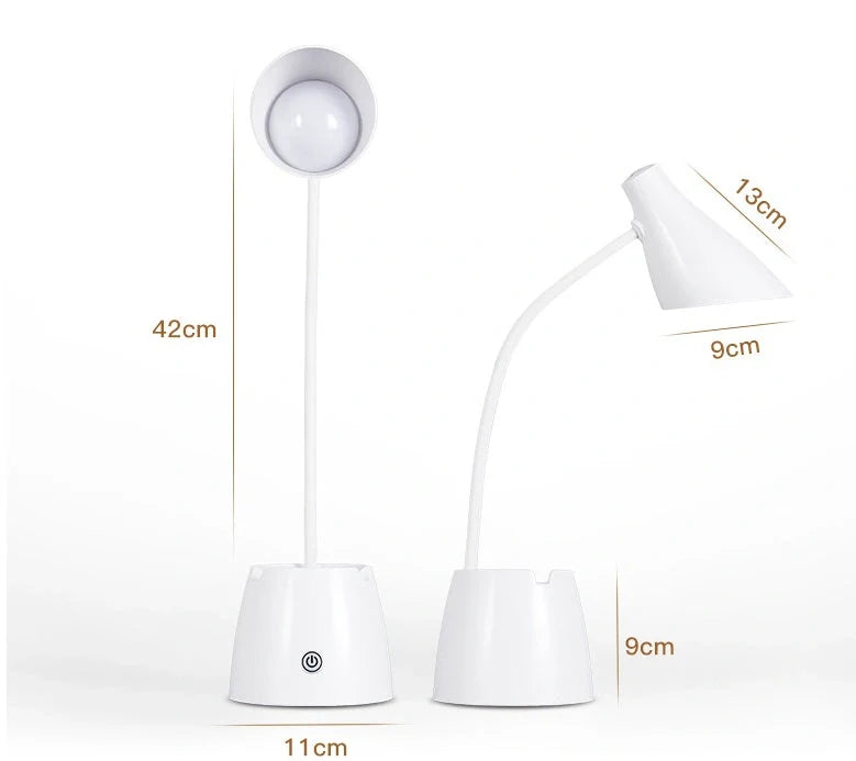 LED folding table lamp with adjustable color temperature for eye protection