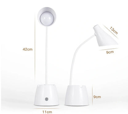 LED folding table lamp with adjustable color temperature for eye protection