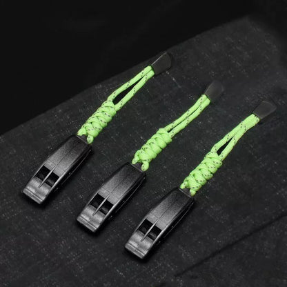 Fire Survival Whistle with dual-frequency sound emission for emergency signaling