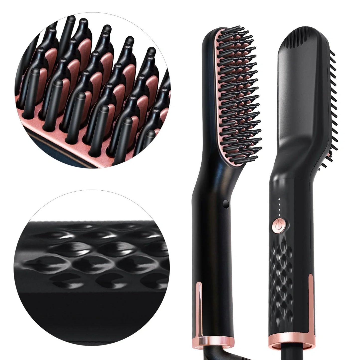 Multifunctional electric hair straightening comb with ceramic coating and fast heating technology
