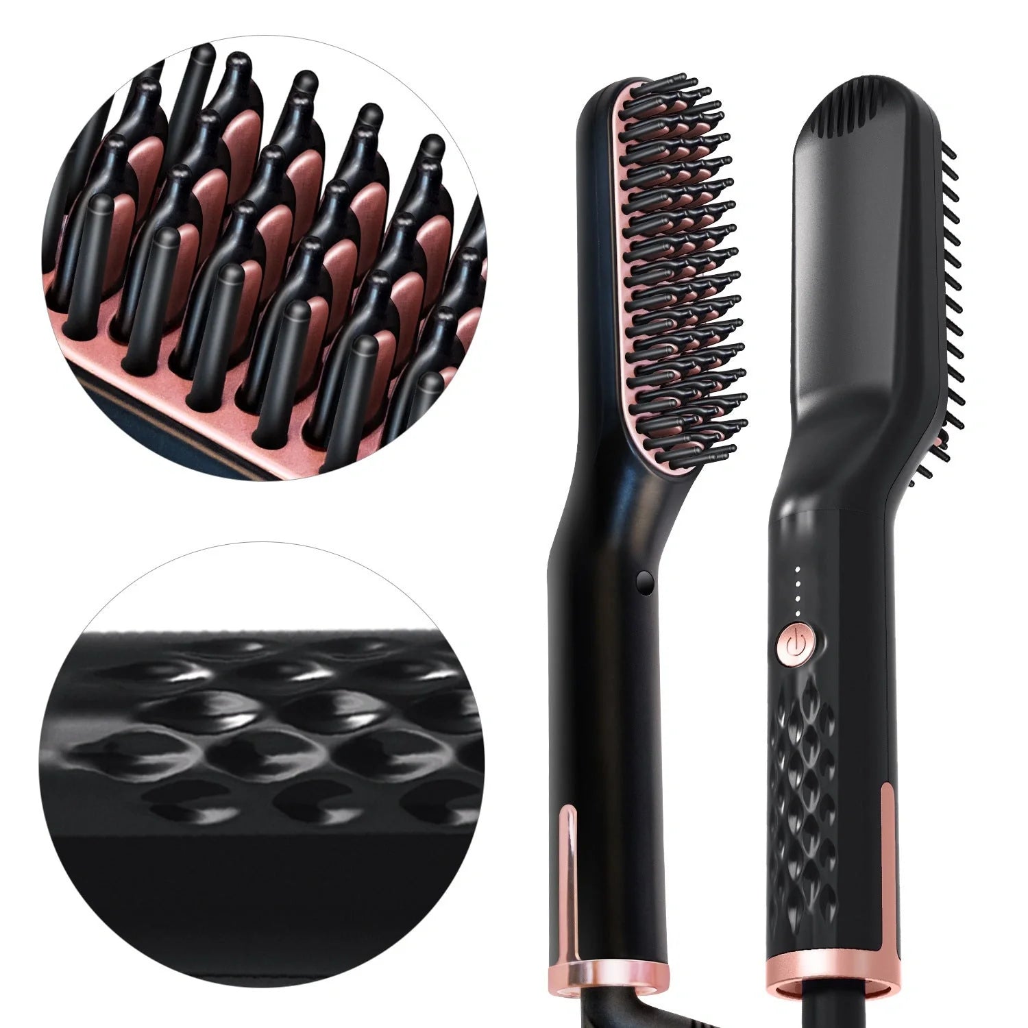 Multifunctional electric hair straightening comb with ceramic coating and fast heating technology