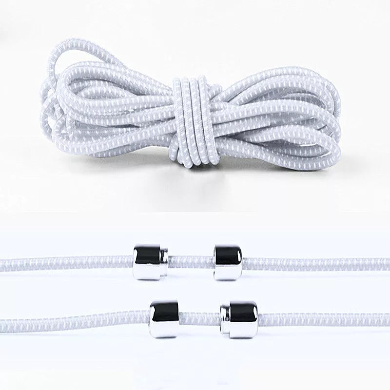 Lazy Laces shoe laces with metal buckles in various colors for a secure fit