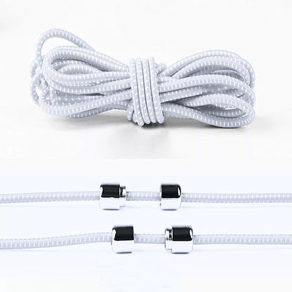 Lazy Laces shoe laces with metal buckles in various colors for a secure fit