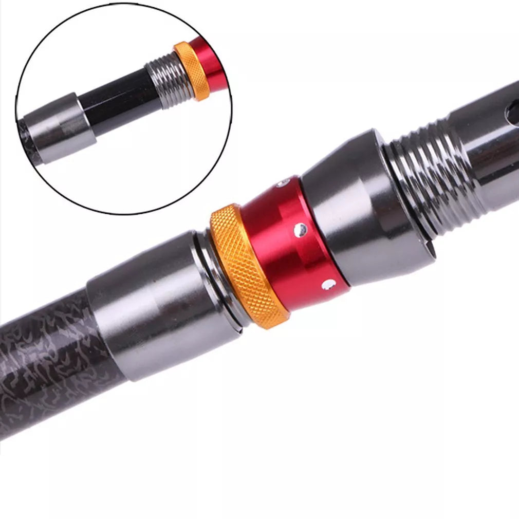 Telescopic carbon-fiber fishing rod set with spinning reel combo, compact and durable