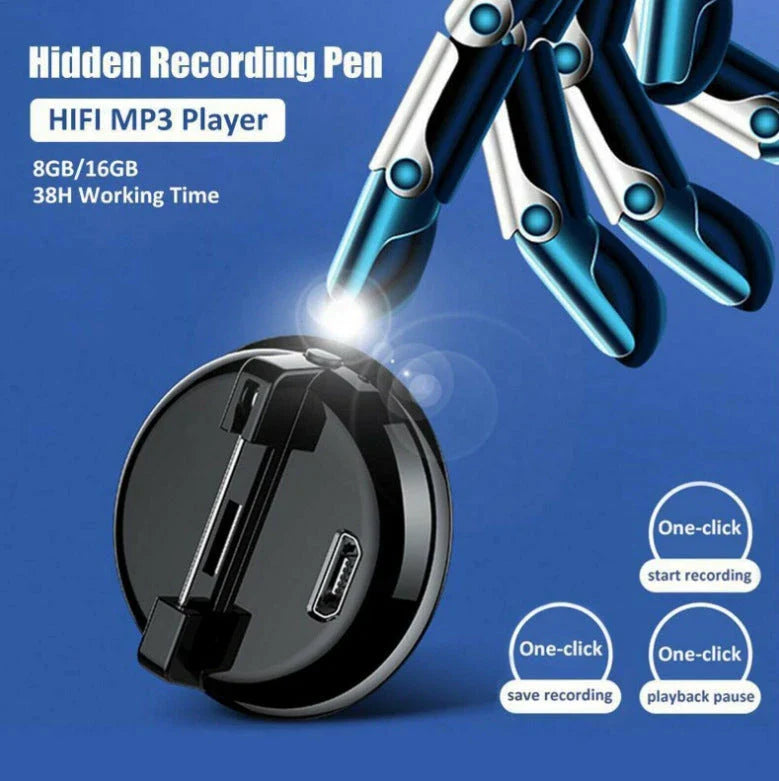 Professional HD Voice Recorder with Noise Reduction and Long Battery Life for Interviews, Lectures, and Meetings