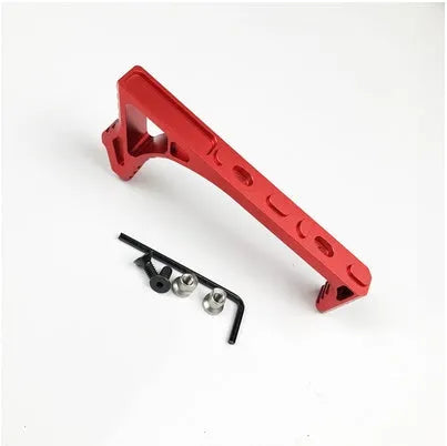 Aluminium hand stop accessory for AR-15 J8 J9 J10 handguards in red or black.