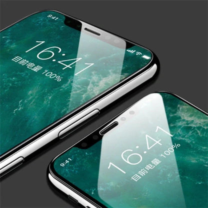 Premium tempered glass screen protector for iPhone, scratch and fingerprint resistant