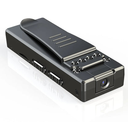 Black 1080p HD DV camera with a rotating lens on a stand.