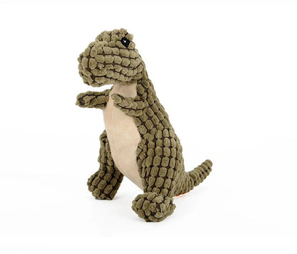 Durable dinosaur-shaped chew toys made of soft, high-quality materials for large dogs to play with and chew on
