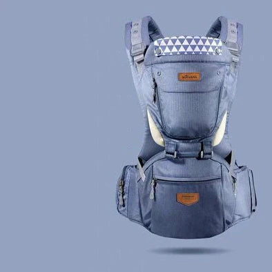 Baby sling waist seat carrier showing 15mm cushion and 25mm waist pad with anti-sliding design