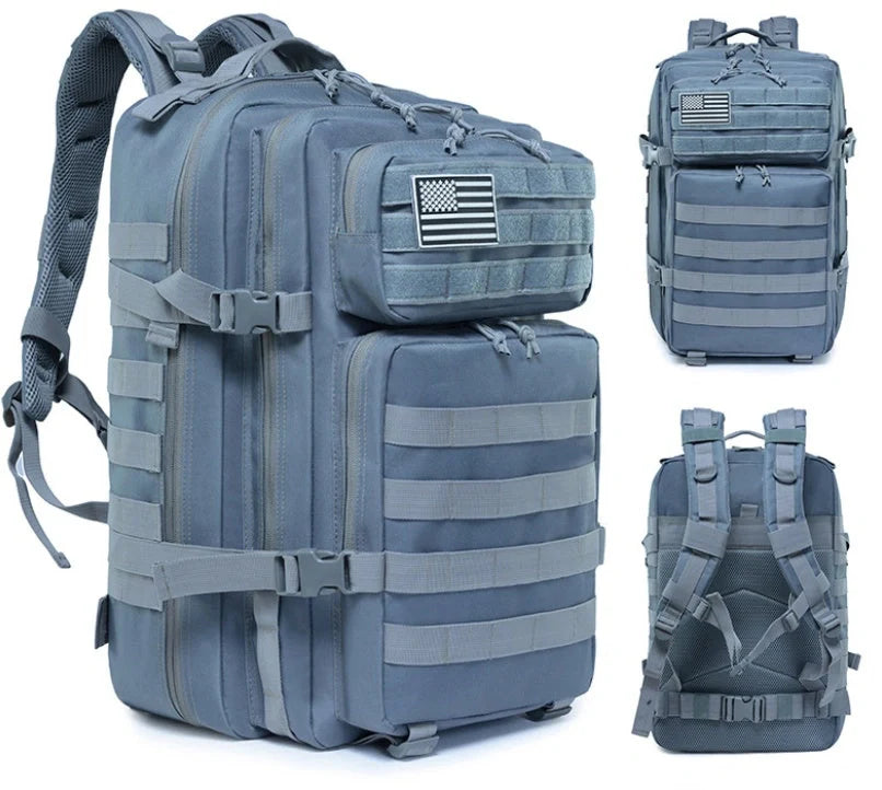 Durable 50L tactical backpack for outdoor adventures and daily commutes