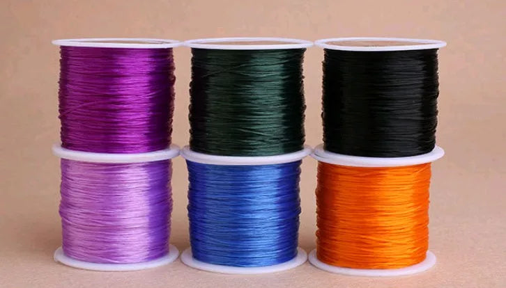 Colorful elastic wire for making stretchable bracelets and necklaces, 22 vibrant colors available