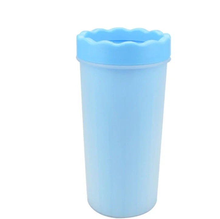 Premium silicone dog paw cleaning cup with soft bristles for gentle, effective paw washing